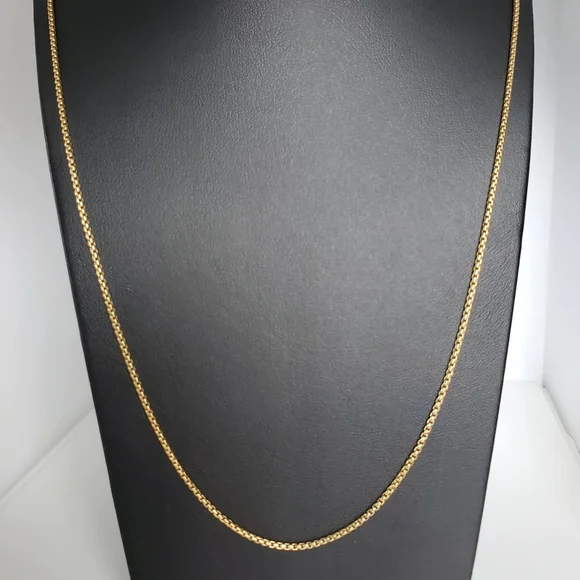 David Yurman 18k Gold 38" Adjustable Box Chain Slider Necklace - Picture 3 of 9